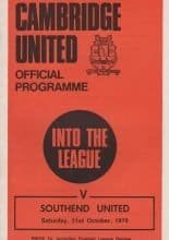Cambridge United v Southend United  31-Oct-1970