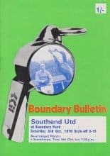 Oldham Athletic v Southend United 03-Oct-1970