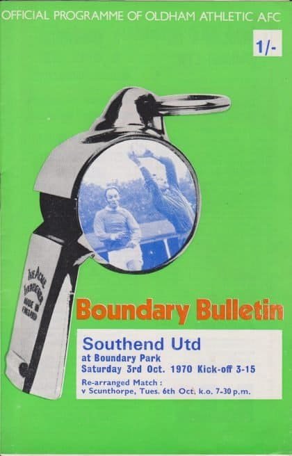 Oldham Athletic v Southend United 03-Oct-1970