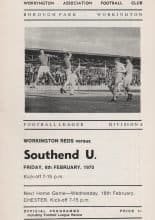 Workington v Southend United 06-Feb-1970