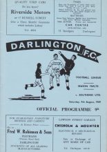 Darlington v Southend United  09-Aug-1969