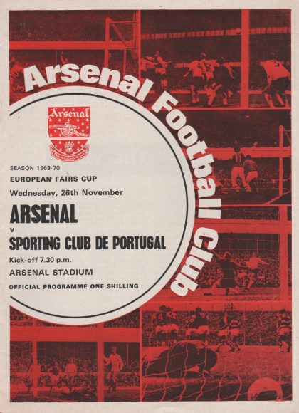Arsenal v Sporting Club de Portugal   26-Nov-1969