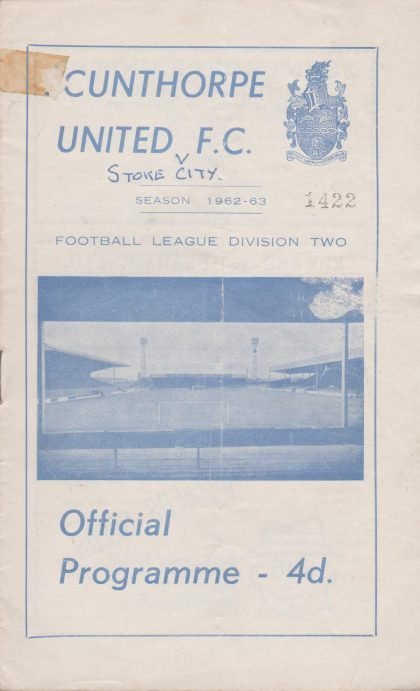 Scunthorpe United v Stoke City   22-Sep-1962