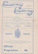 Scunthorpe United v Sunderland  09-Sep-1963