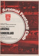 Arsenal v Sunderland 28-Sep-1968