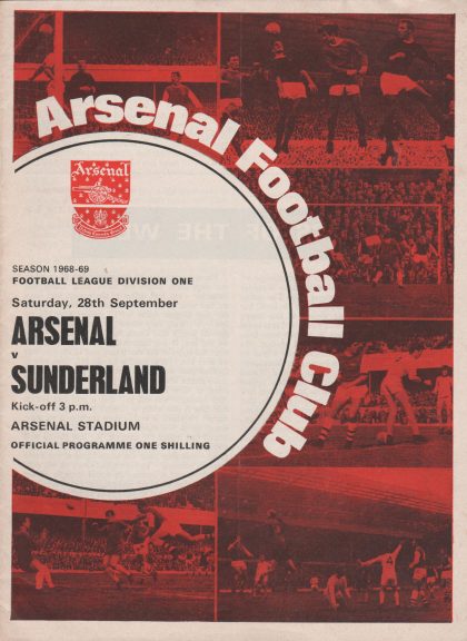 Arsenal v Sunderland 28-Sep-1968