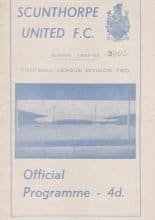 Scunthorpe United v Swansea Town 11-Sep-1962