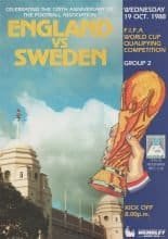 England v Sweden 19-Oct-1988