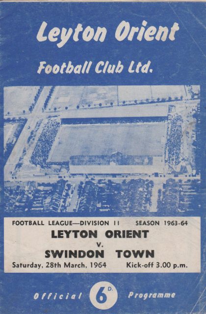 Leyton Orient v Swindon Town 28-Mar-1964