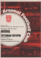 Arsenal v Tottenham Hotspur 20-Nov-1968