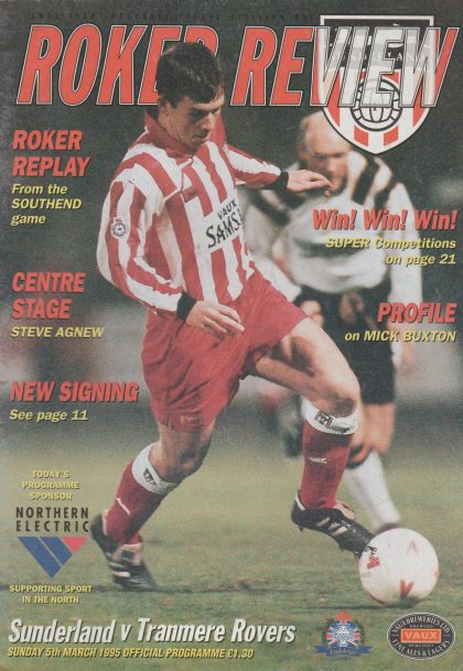 Sunderland v Tranmere Rovers 05-Mar-1995