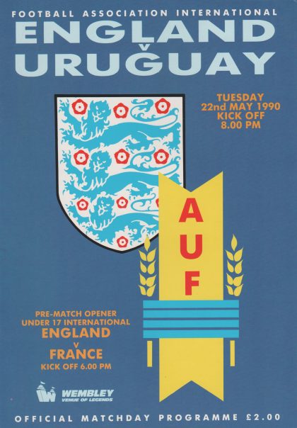 England v Uruguay  22-May-1990