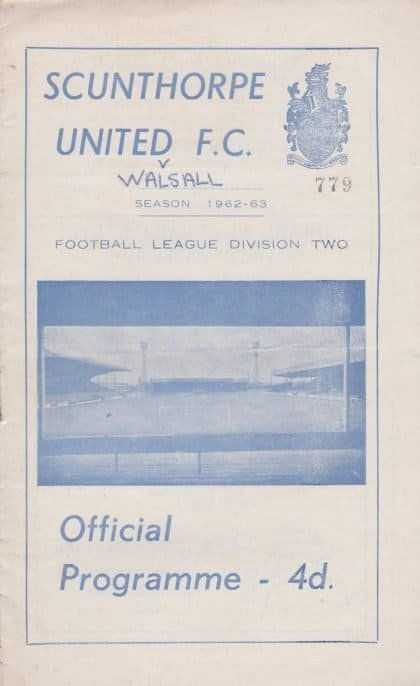 Scunthorpe United v Walsall   30-Nov-1962