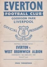 Everton v West Bromwich Albion 18-Feb-1959