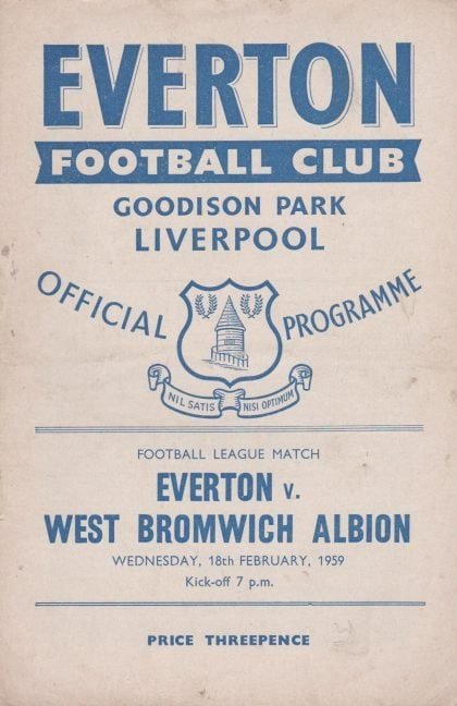 Everton v West Bromwich Albion 18-Feb-1959