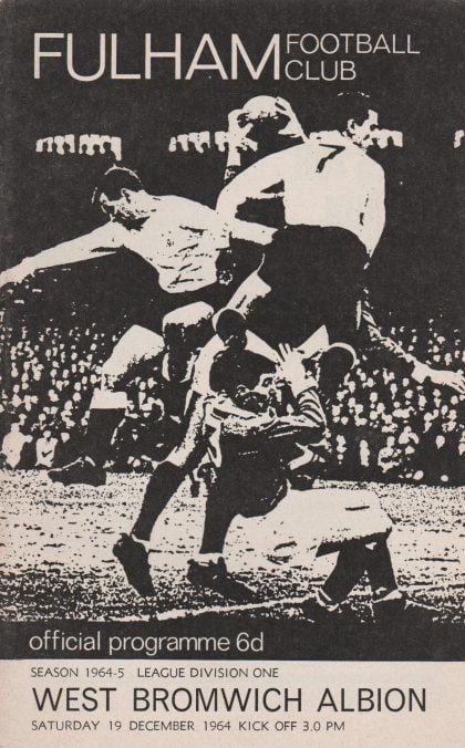 Fulham v West Bromwich Albion 19-Dec-1964