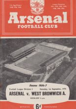 Arsenal v West Bromwich Albion 01-Sep-1956