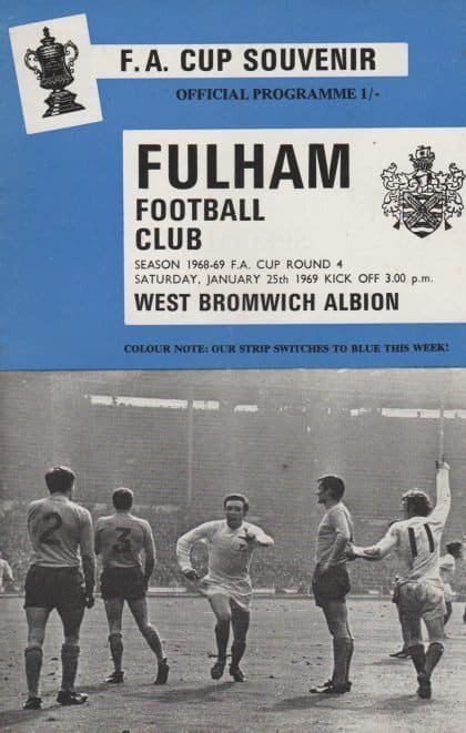 Fulham v West Bromwich Albion 25-Jan-1969