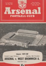 Arsenal v West Bromwich Albion 28-Nov-1959