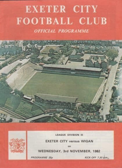 Exeter City v Wigan Athletic  03-Nov-1982