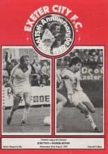 Exeter City v Wimbledon 22-Aug-1979