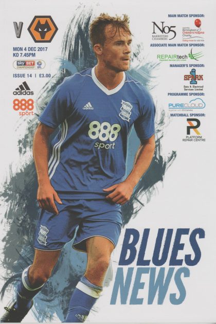 Birmingham City v Wolverhampton Wanderers  04-Dec-2017