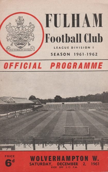 Fulham v Wolverhampton Wanderers  02-Dec-1961