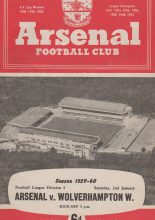 Arsenal v Wolverhampton Wanderers 02-Jan-1960