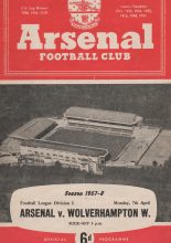 Arsenal v Wolverhampton Wanderers 07-Apr-1958