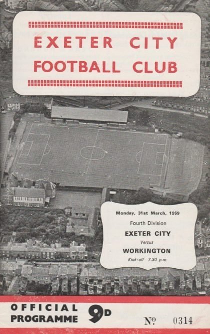 Exeter City v Workington   31-Mar-1969