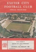 Exeter City v Wrexham  19-Feb-1983