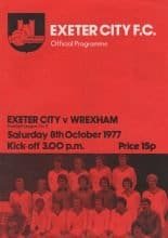 Exeter City v Wrexham 08-Oct-1977