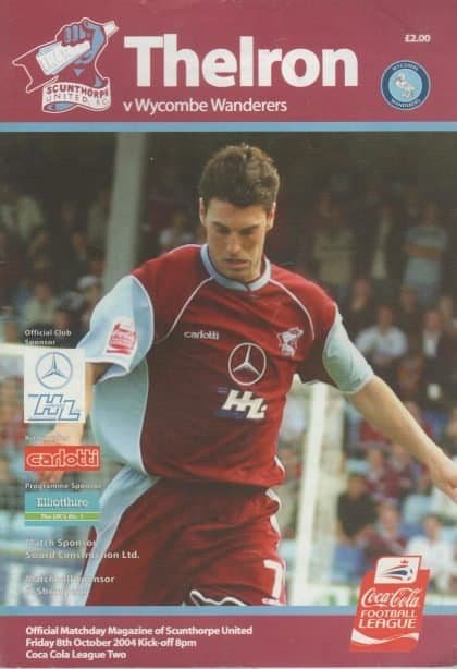 Scunthorpe United v Wycombe Wanderers  08-Oct-2004