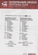 Scunthorpe United v Northampton Town  14-Nov-2017