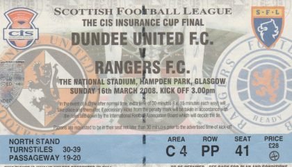 Dundee United v Glasgow Rangers  16-Mar-2008