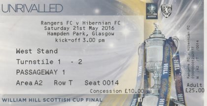 Glasgow Rangers v Hibernian 21-May-2016
