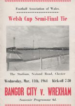 Bangor City v Wrexham  11-Mar-1964