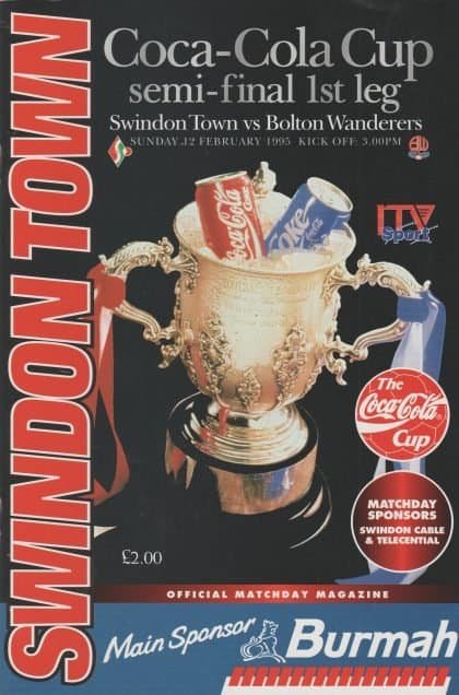 Swindon Town v Bolton Wanderers 12-Feb-1995