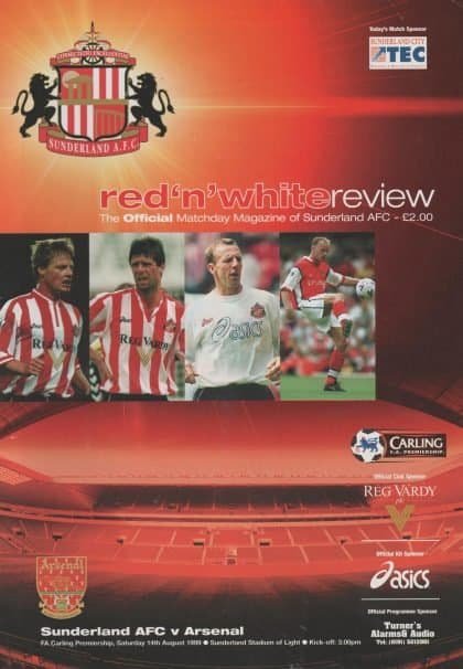 Sunderland v Arsenal 14-Aug-1999