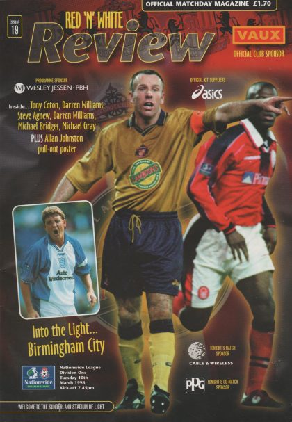 Sunderland v Birmingham City  10-Mar-1998