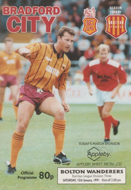 Bradford City v Bolton Wanderers 12-Jan-1991