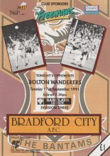 Bradford City v Bolton Wanderers 17-Sep-1991