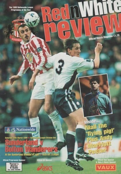 Sunderland v Bolton Wanderers 20-Mar-1999
