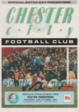 Chester City v Bolton Wanderers  26-Oct-1991