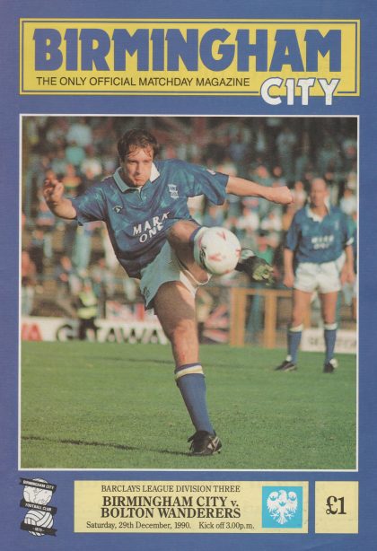 Birmingham City v Bolton Wanderers 29-Dec-1990