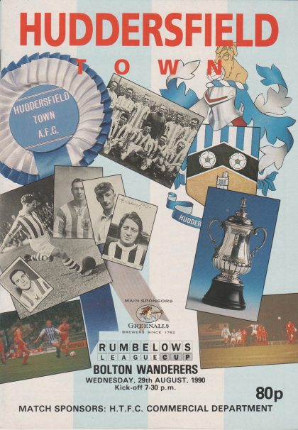 Huddersfield Town v Bolton Wanderers  29-Aug-1990