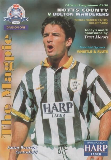 Notts County v Bolton Wanderers 07-Feb-1995