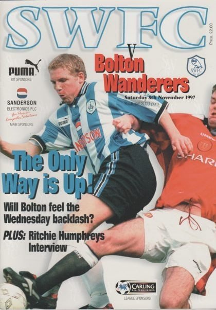 Sheffield Wednesday v Bolton Wanderers 08-Nov-1997