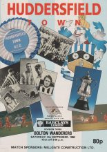 Huddersfield Town v Bolton Wanderers  08-Sep-1990