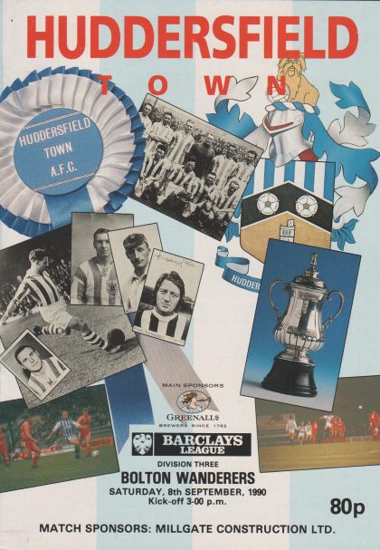 Huddersfield Town v Bolton Wanderers  08-Sep-1990